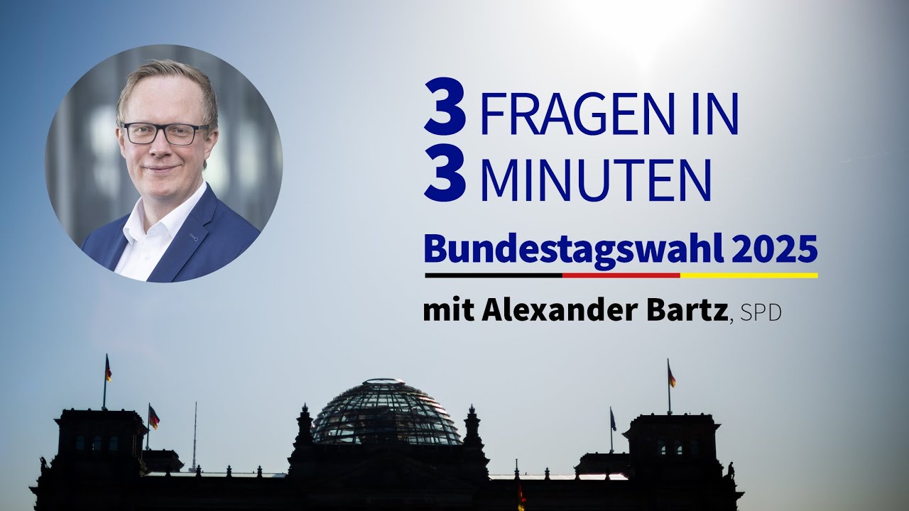 3 Fragen – 3 Minuten | Alexander Bartz (SPD)