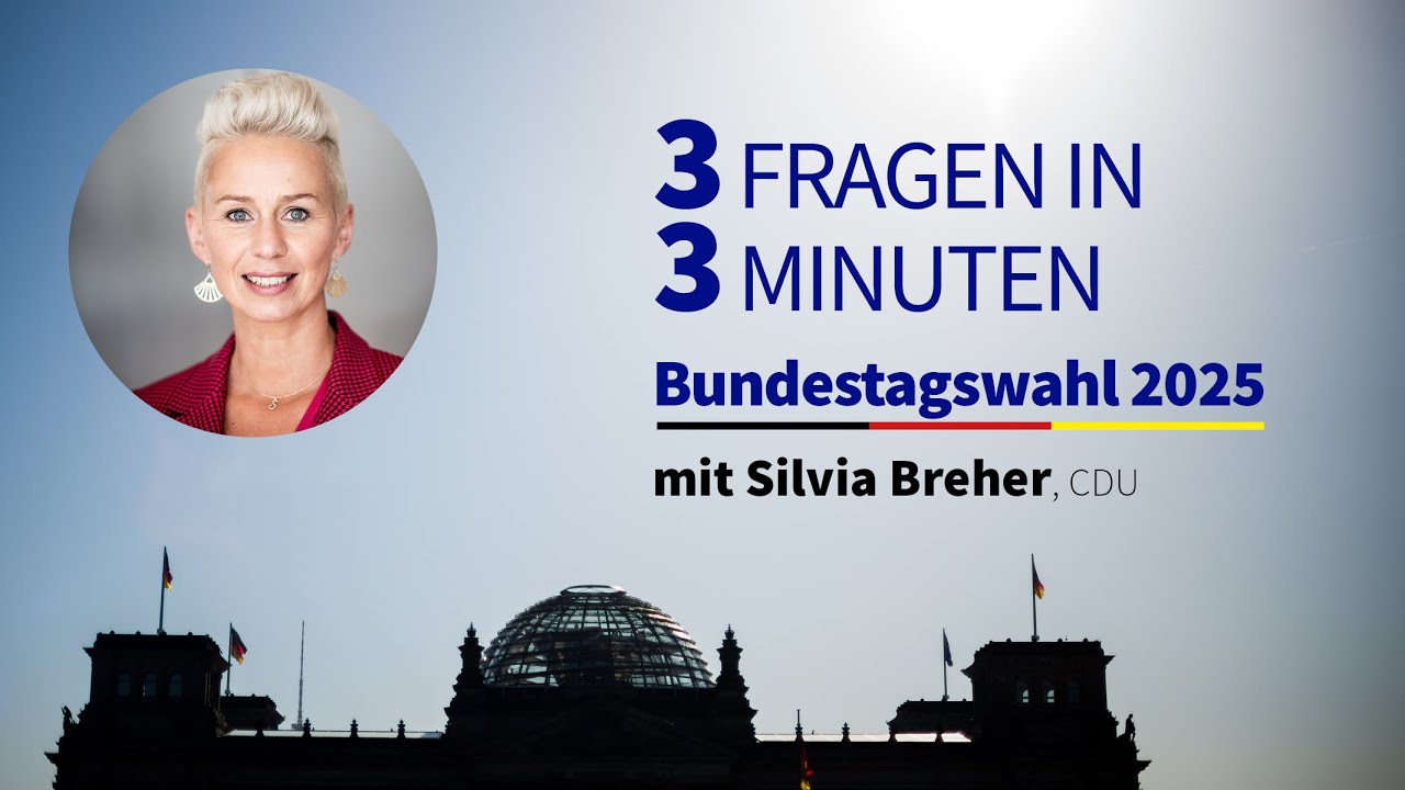 3 Fragen – 3 Minuten | Silvia Breher (CDU)
