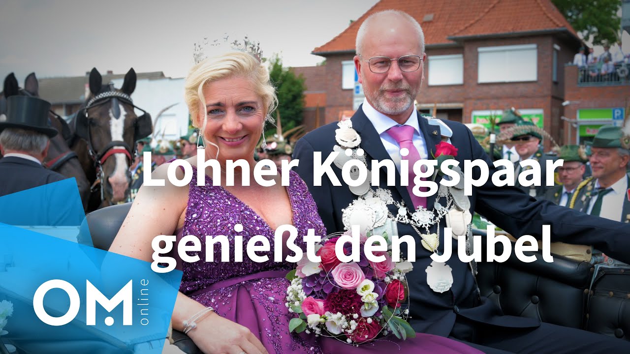 Festumzug in Lohne: Christian und Daniela kl. Stüve genießen den Königsjubel